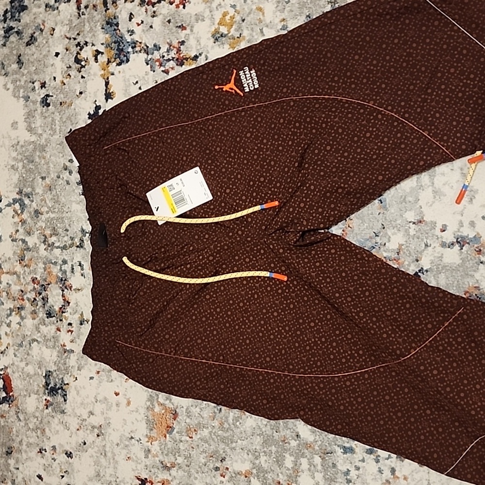 Jordan×maison chateau rouge Brown Joggers with Drawstring and Elastic Cuffs